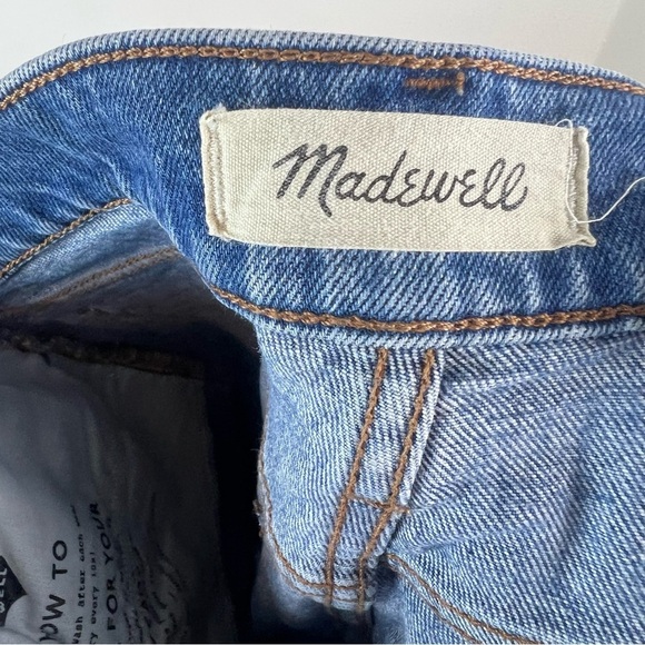 Madewell The Perfect Vintage Straight Jean in Kingsbury Wash Knee-Rip Edition 27 - Picture 7 of 9